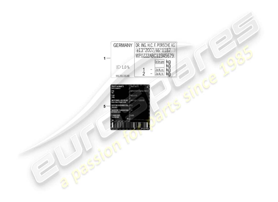 porsche 2019 (panamera 971-1) señales/avisos diagrama de piezas