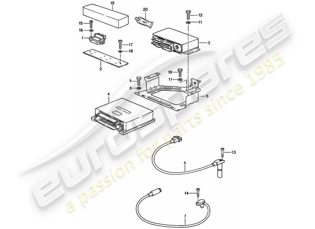 porsche 1983 (928) electricidad del motor - lh-jetronic diagrama de piezas