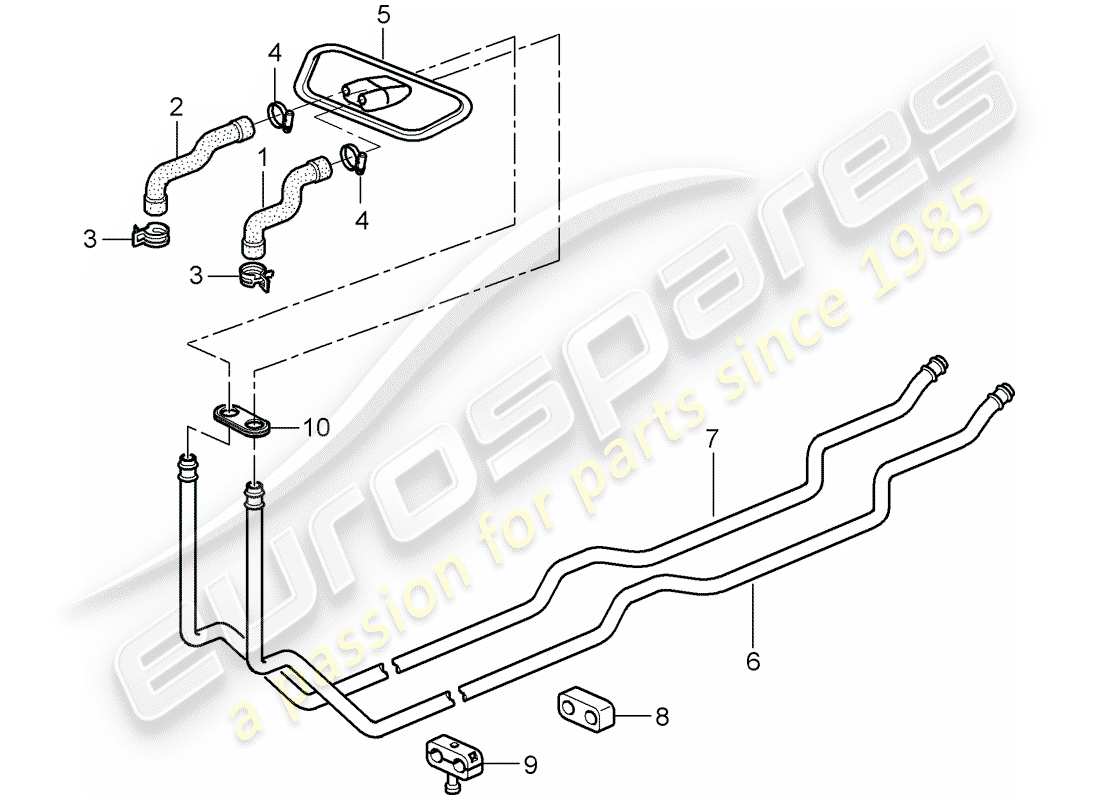 porsche 2008 (997-1 turbo / gt2) sistema de calefacción 1 diagrama de piezas