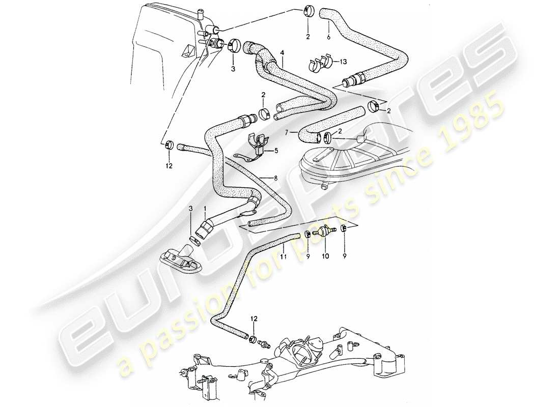porsche 1994 (964) carter - purga diagrama de piezas