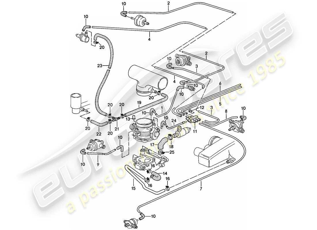 porsche 1986 (928) lh-jetronic - 2 - d - mj 1985>> diagrama de piezas