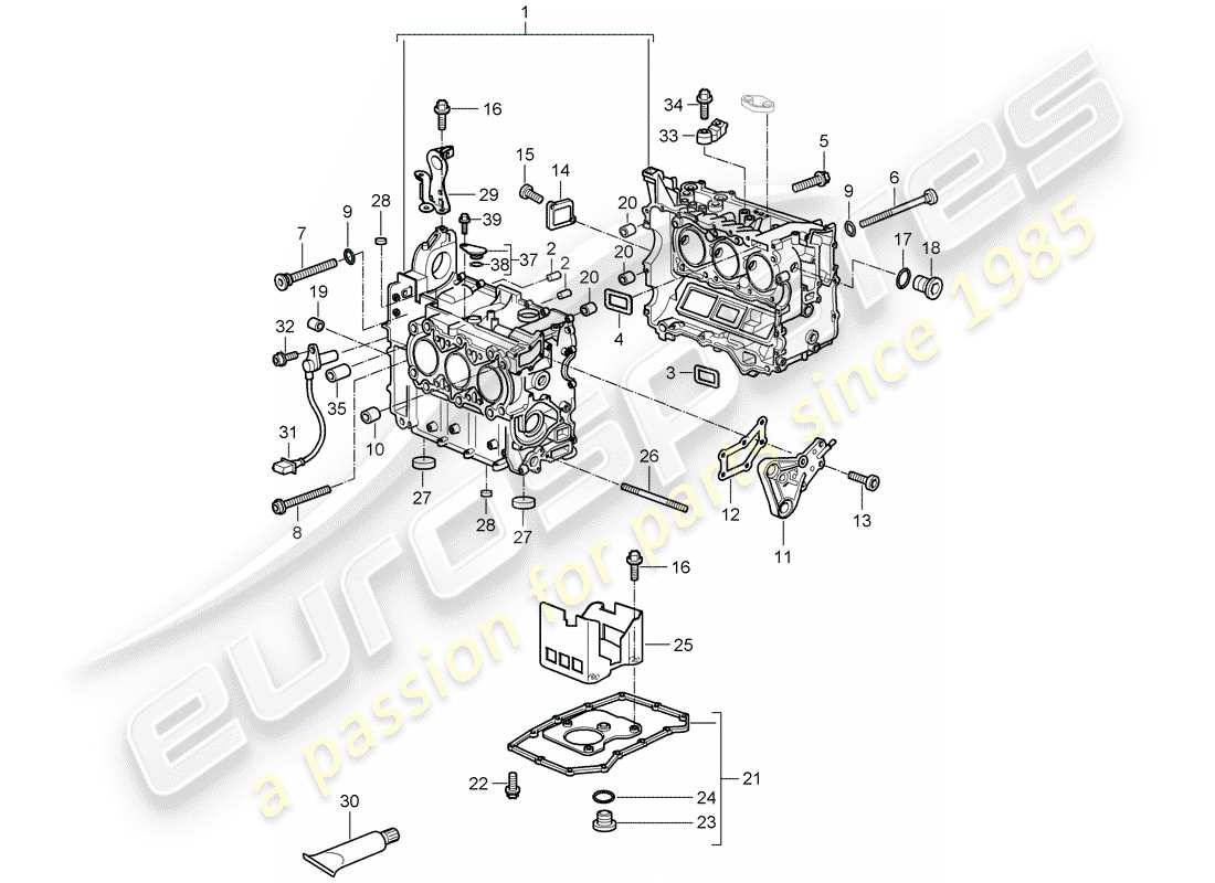 porsche 2005 (997-1) diagrama de piezas del carter