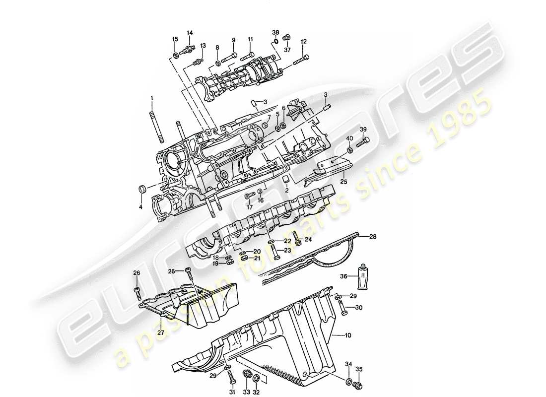 porsche 1986 (944) carter - sujetadores - d >> - mj 1986 diagrama de piezas