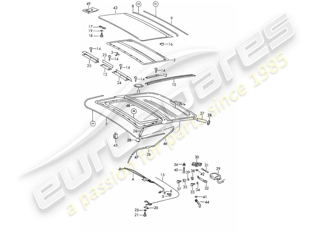 porsche 1966 (911/912) quemacocos - eléctrico diagrama de piezas