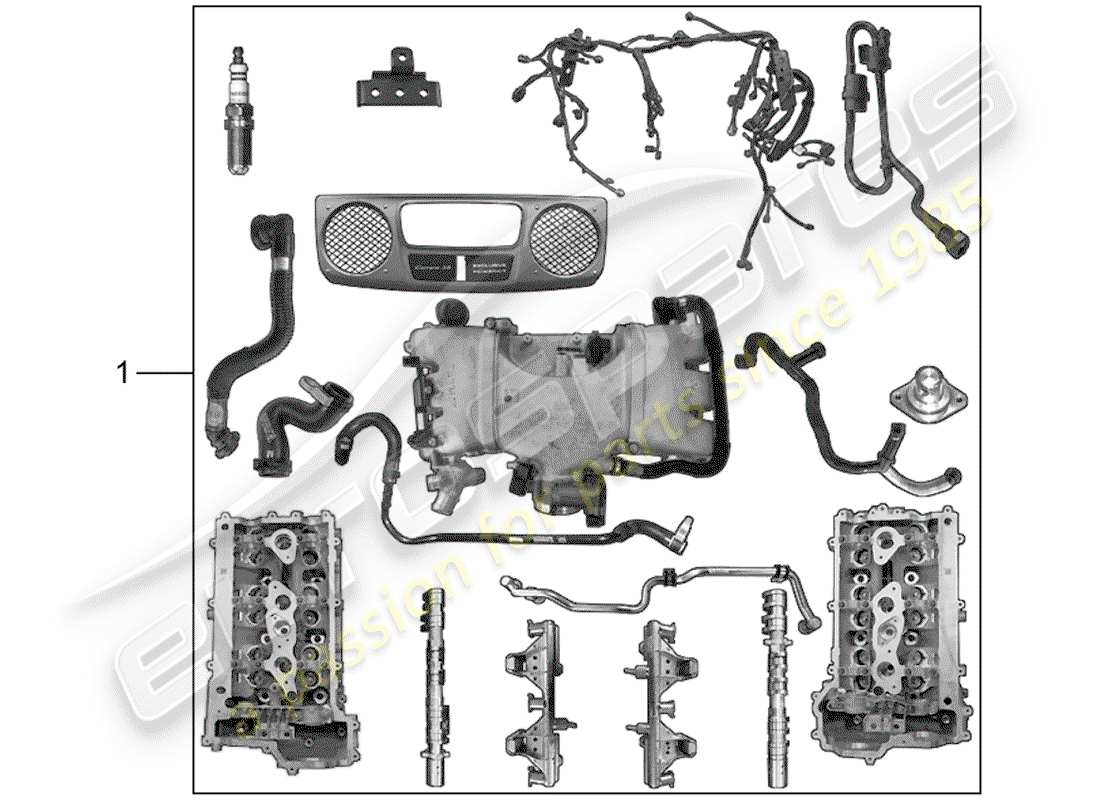 porsche tequipment 98x/99x (2015) diagrama de piezas del motor