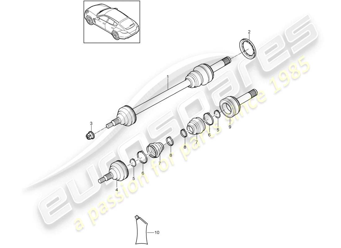 porsche 2012 (panamera 970) diagrama de piezas del eje de transmisión d >>- mj 2013