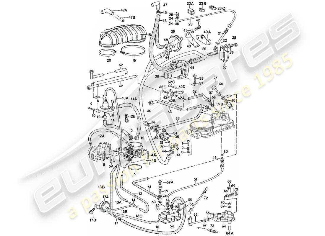 porsche 1981 (911) k-jetronic diagrama de piezas