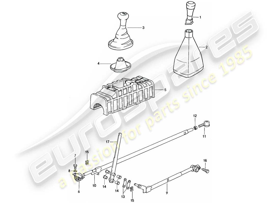 porsche 1979 (924) mecanismo de cambio - caja de cambios manual diagrama de piezas