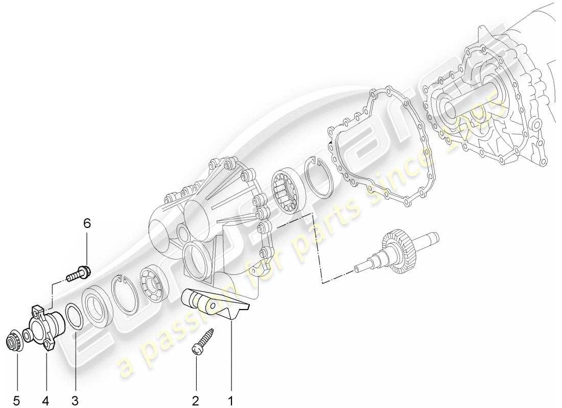porsche 2002 (996 turbo / gt2) tiptronic - total rueda - mecanismo de conducción diagrama de piezas