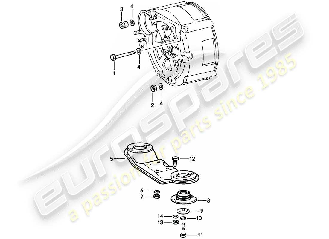 porsche 1982 (911) suspensión de la transmisión - spm diagrama de piezas