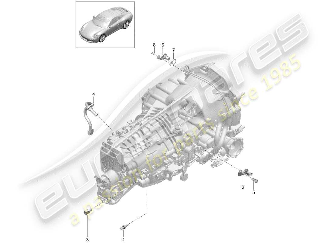 porsche 2017 (991-2) manual gearbox diagrama de piezas