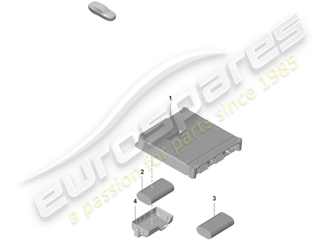 porsche 2019 (992-1) unidad de control para emergencia. llamar diagrama de piezas