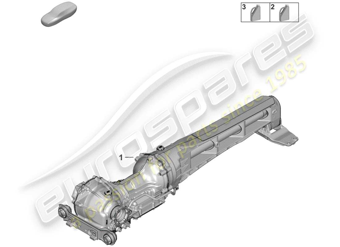 porsche 2019 (992-1) diferencial del eje delantero diagrama de piezas