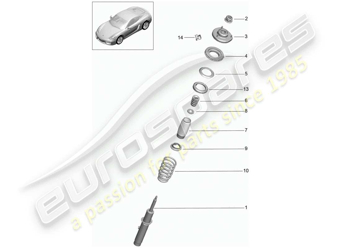 porsche 2016 (981 cayman) amortiguador de vibraciones diagrama de piezas