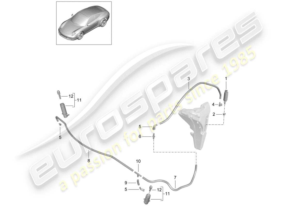 porsche 2015 (991-1) sistema arandela diagrama de piezas