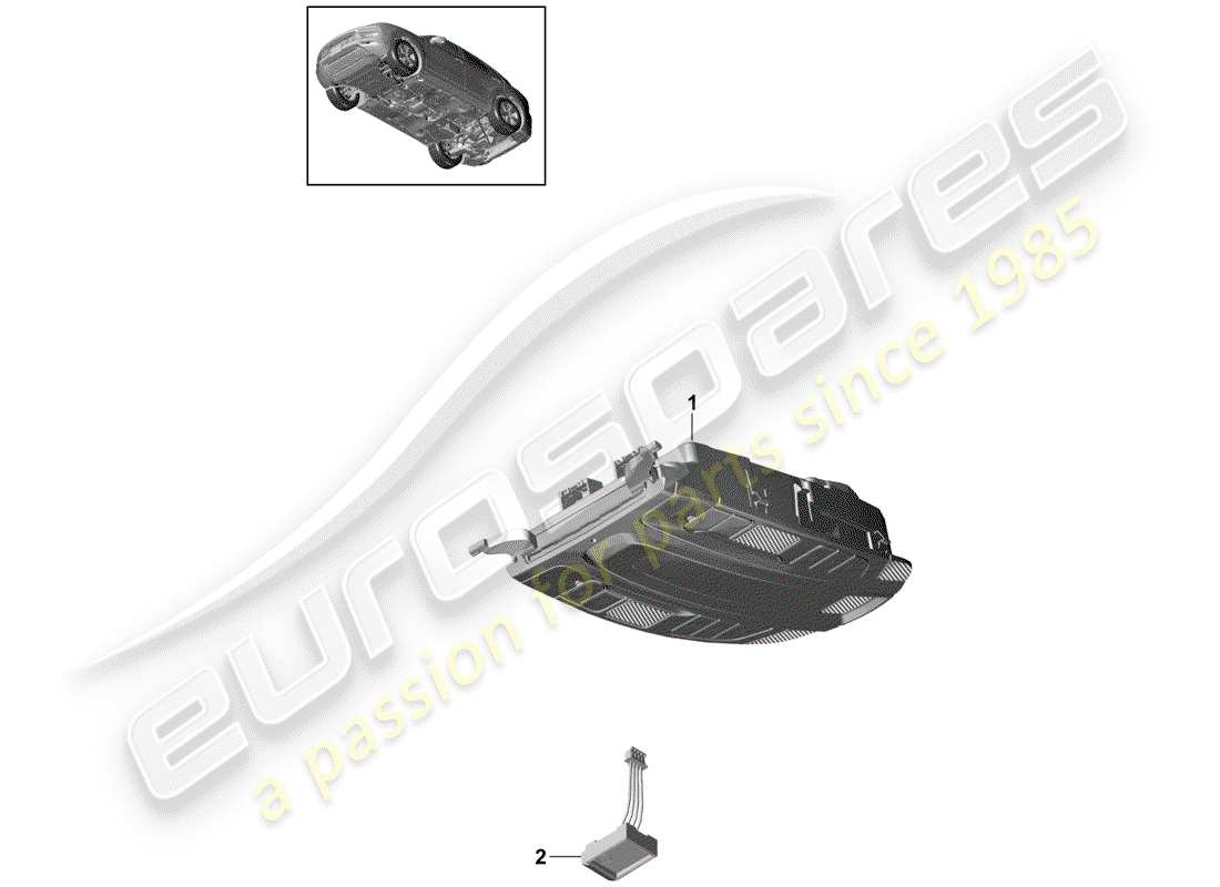 porsche 2020 (cayenne e3 9ya/9yb) soporte diagrama de piezas