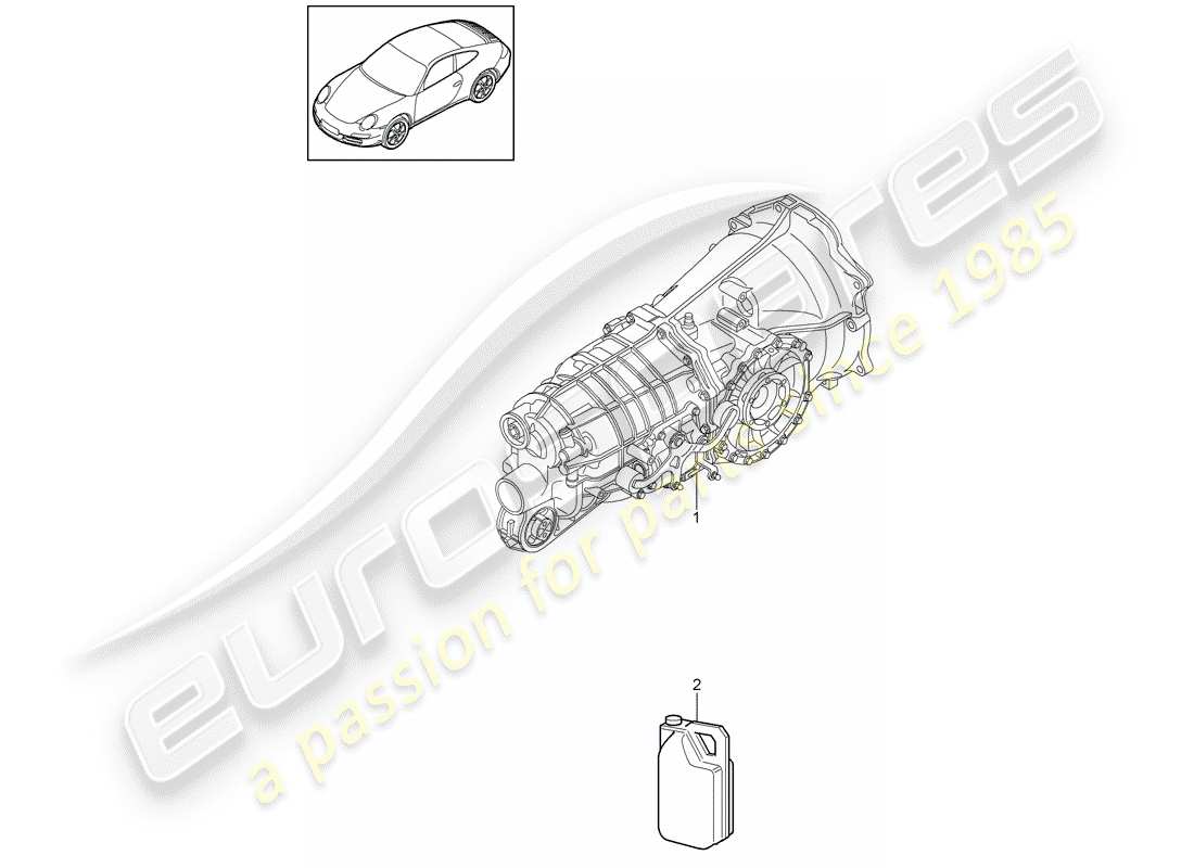 porsche 2012 (997-2) manual gearbox diagrama de piezas
