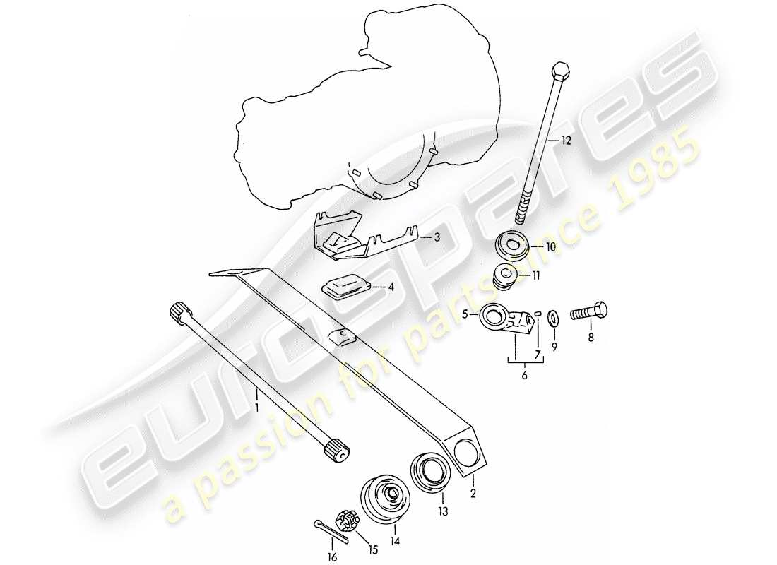 porsche 1963 (356b/356c) eje trasero - resorte auxiliar diagrama de piezas