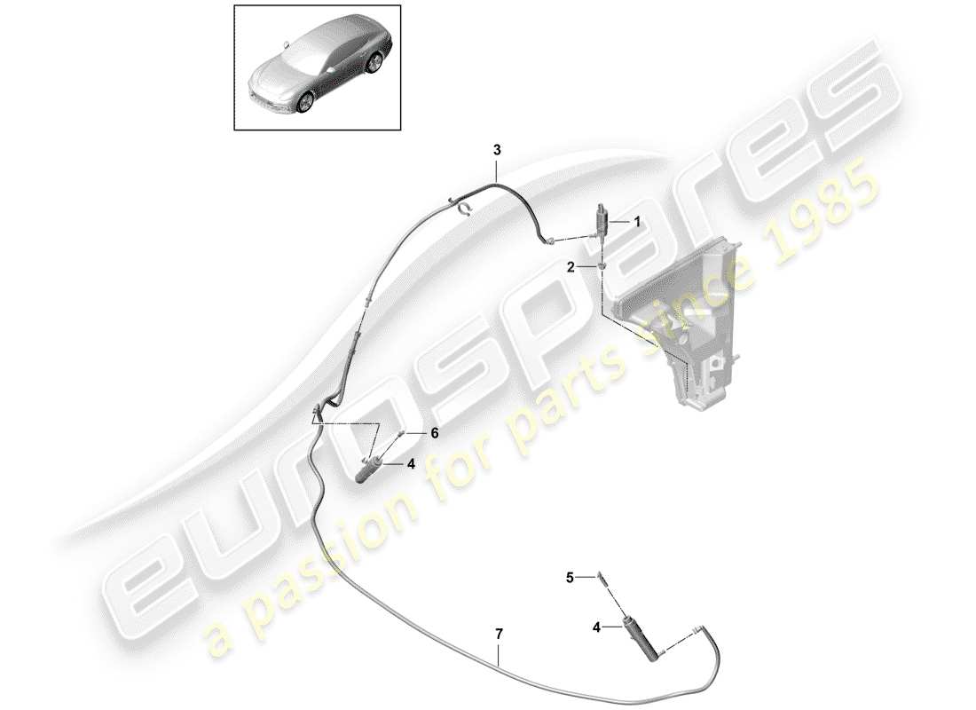 porsche 2017 (panamera 971-1) sistema arandela diagrama de piezas