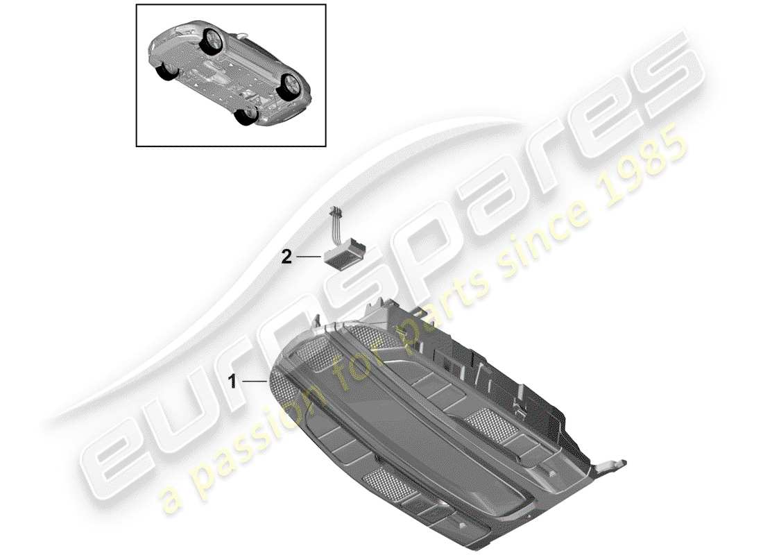 porsche 2017 (panamera 971-1) diagrama de piezas del soporte