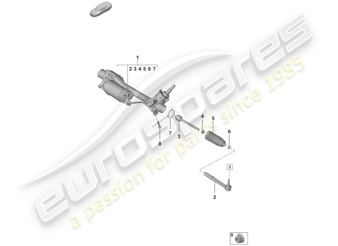 porsche 2020 (992-1) aparato de gobierno diagrama de piezas