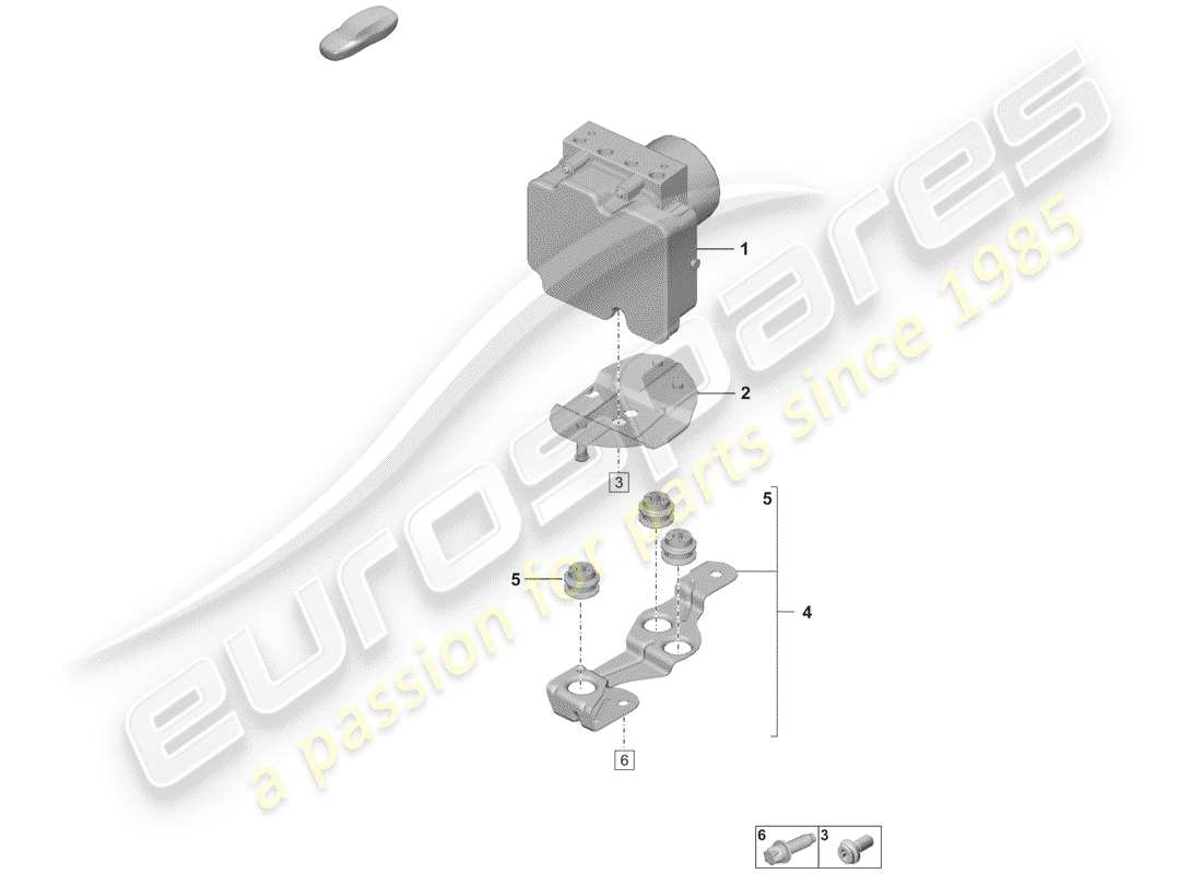 porsche 2019 (992-1) unidad hidraulica diagrama de piezas