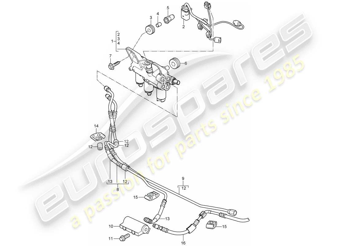 porsche 2007 (cayenne e1 9pa) estabilizador diagrama de piezas