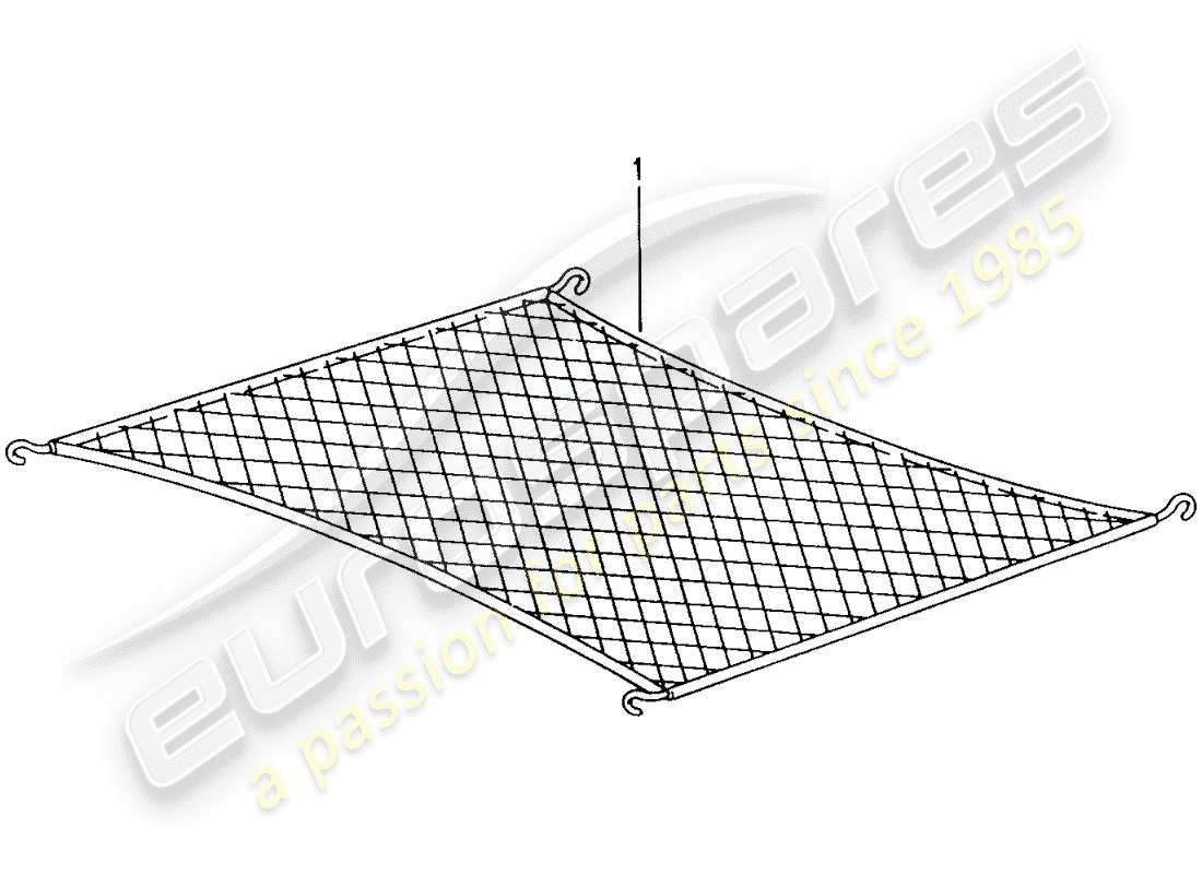 porsche 2001 (tequipment) red de carga diagrama de piezas