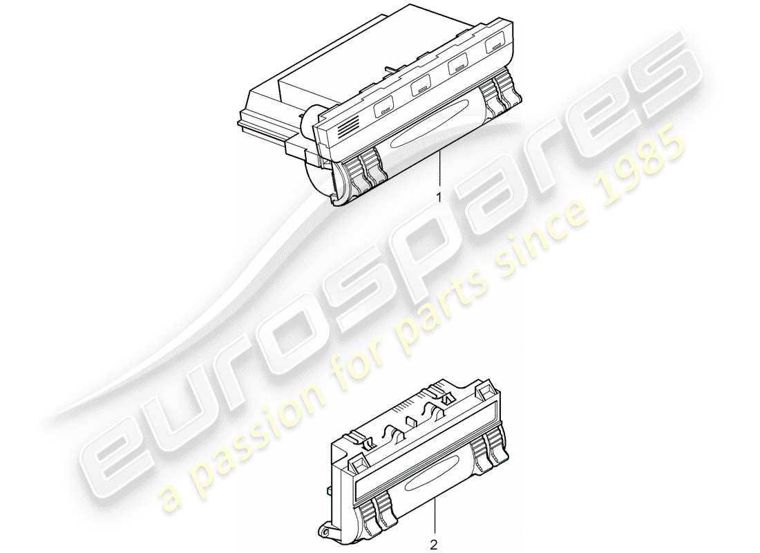 porsche 2008 (cayenne e1 9pa) unidad operativa diagrama de piezas