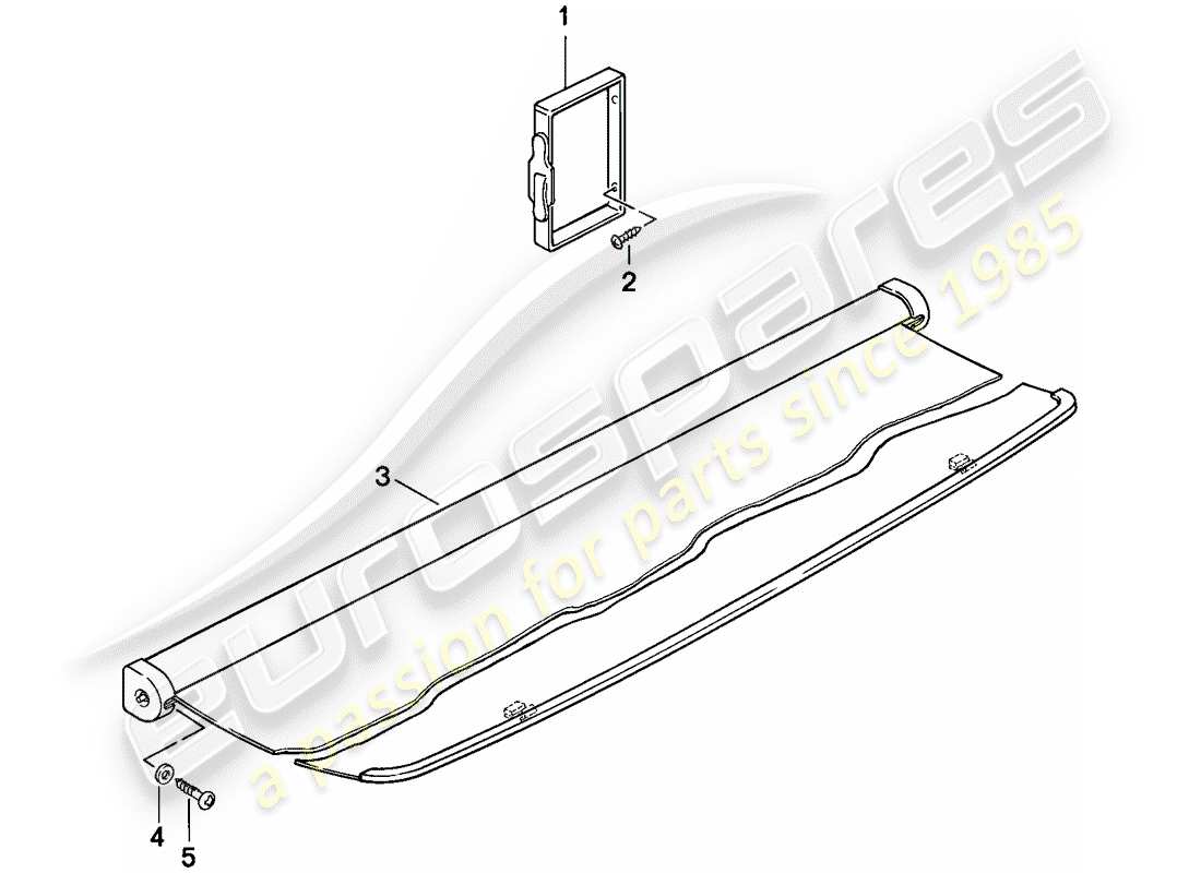 porsche 1979 (924) cubierta del maletero diagrama de piezas
