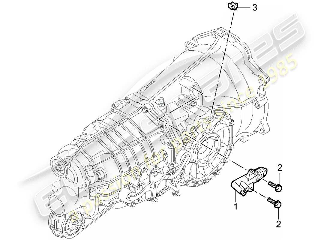 porsche 2005 (997-1) liberación del embrague diagrama de piezas