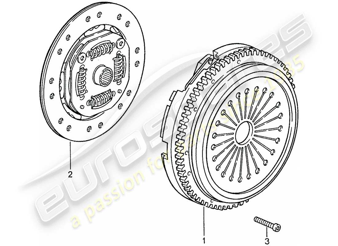 porsche 1987 (959) embrague diagrama de piezas