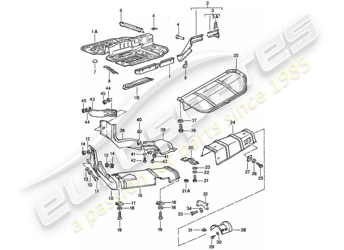 porsche 1979 (924) miembro lateral - escudo diagrama de piezas
