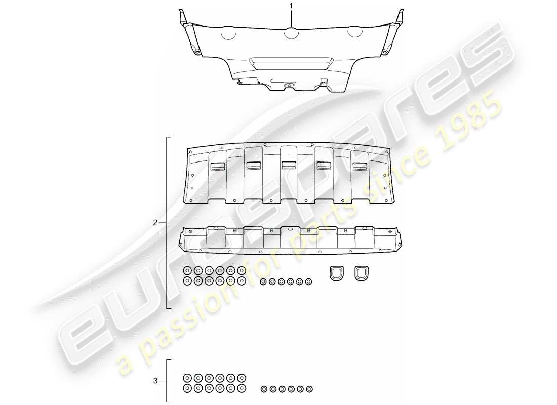 porsche 2010 (tequipment cayenne) protección de bajos diagrama de piezas