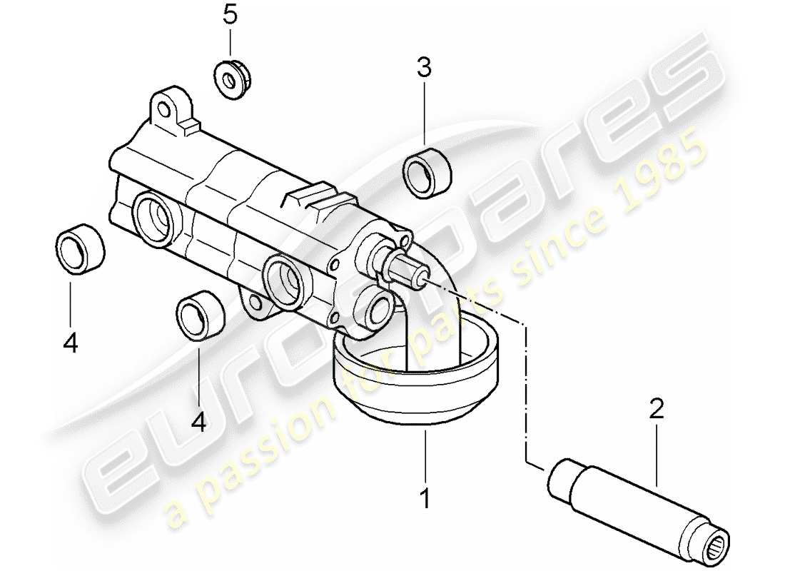 porsche 2009 997-2 turbo / gt2 diagrama de piezas de la bomba de aceite