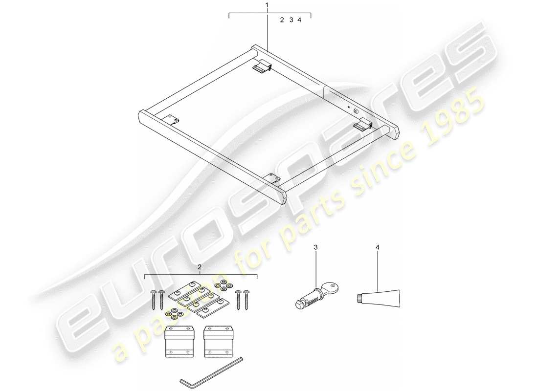 porsche 2009 (tequipment cayenne) ayuda de carga para diagrama de piezas