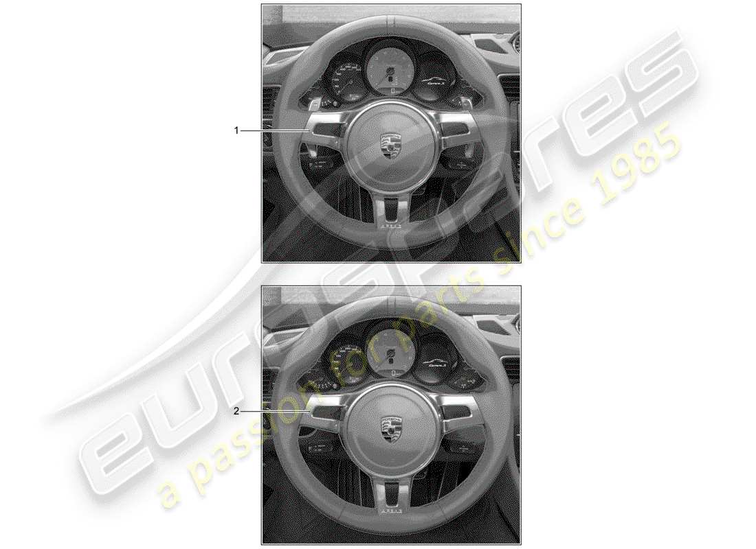 porsche 2016 (tequipment 98x/99x) volante diagrama de piezas