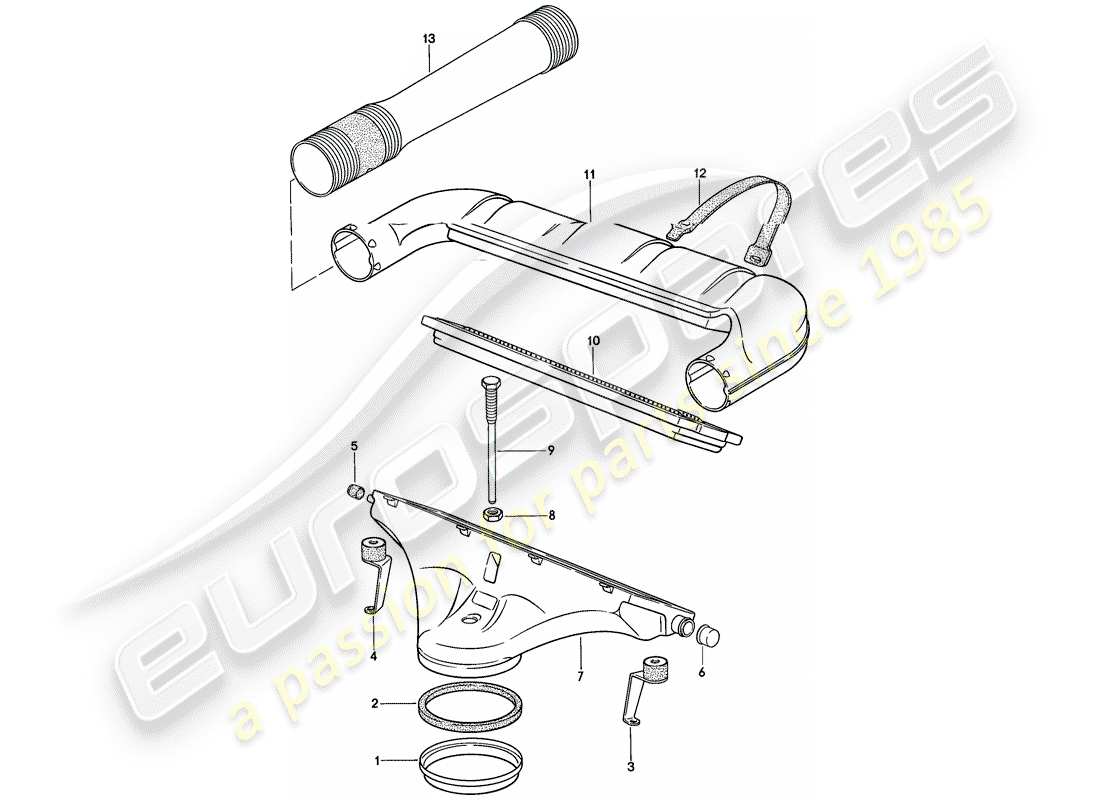 porsche 1986 (928) limpiador de aire - k-jetronic - d - mj 1983>> - mj 1983 diagrama de piezas