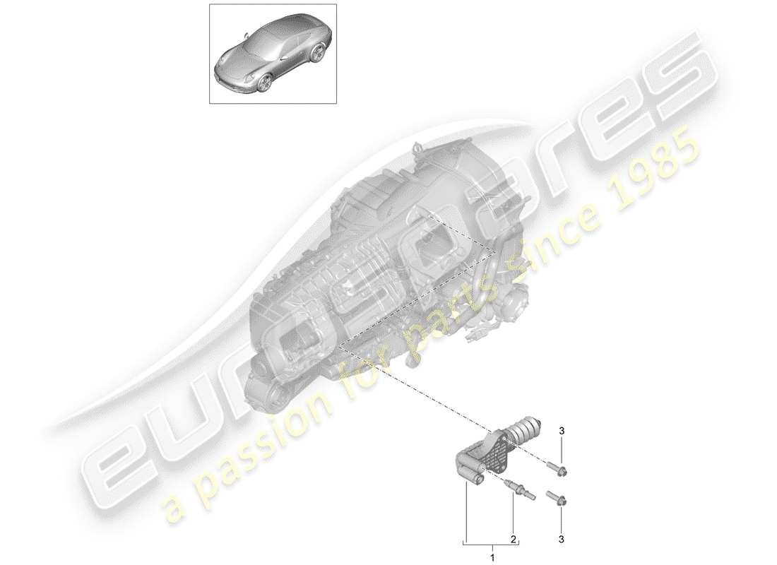 porsche 2012 (991-1) liberación del embrague diagrama de piezas