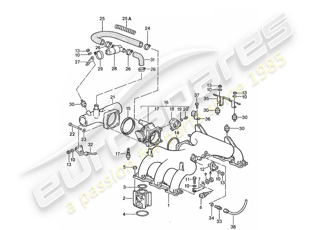 porsche 1988 (959) preparación de la mezcla 1 diagrama de piezas