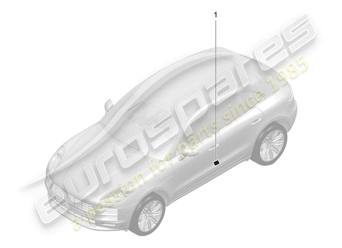 porsche 2019 (macan) presión de neumáticos diagrama de piezas