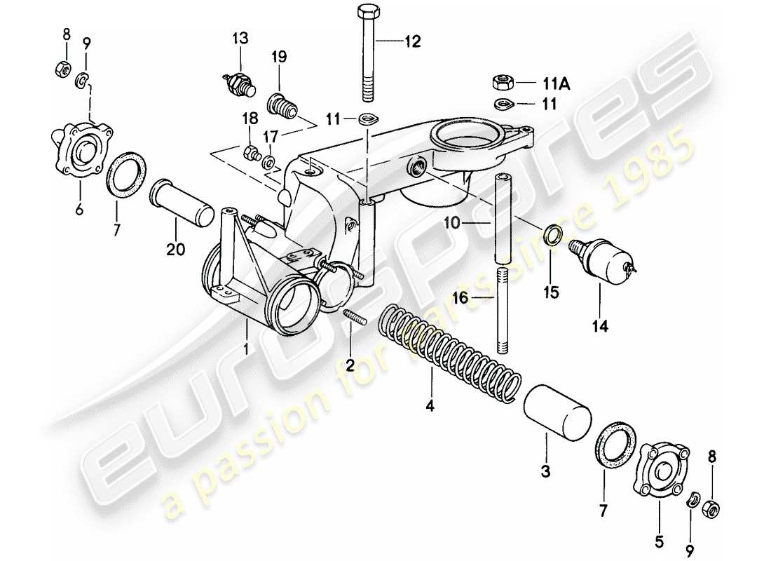 porsche 1987 (911) para-k-jetronic ii diagrama de piezas