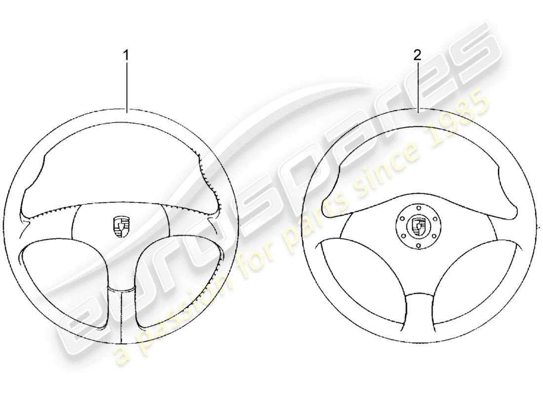 porsche classic accessories (2016) volante deportivo - sin: - airbag esquema de piezas