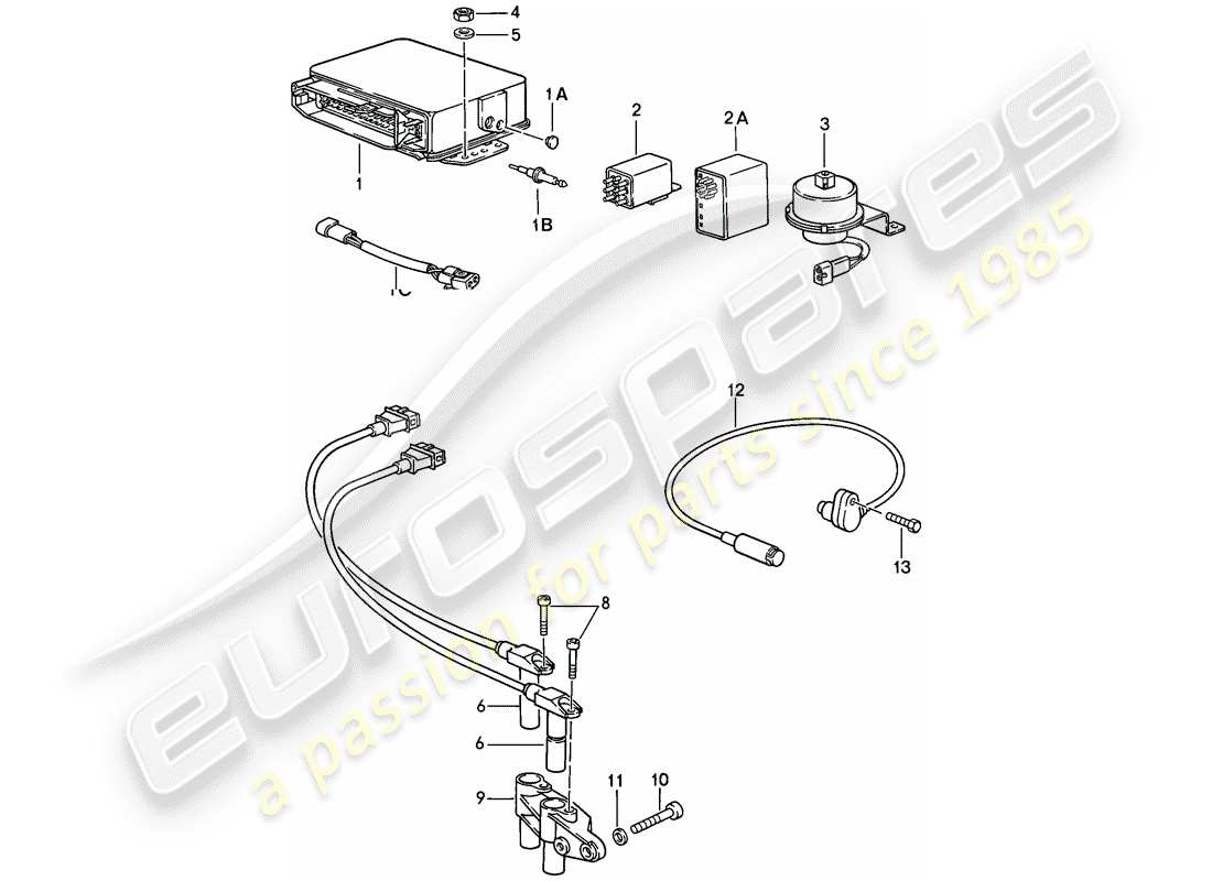 porsche 1984 (911) electricidad del motor 3 - información técnica - 1/85 gr. 2 diagrama de piezas