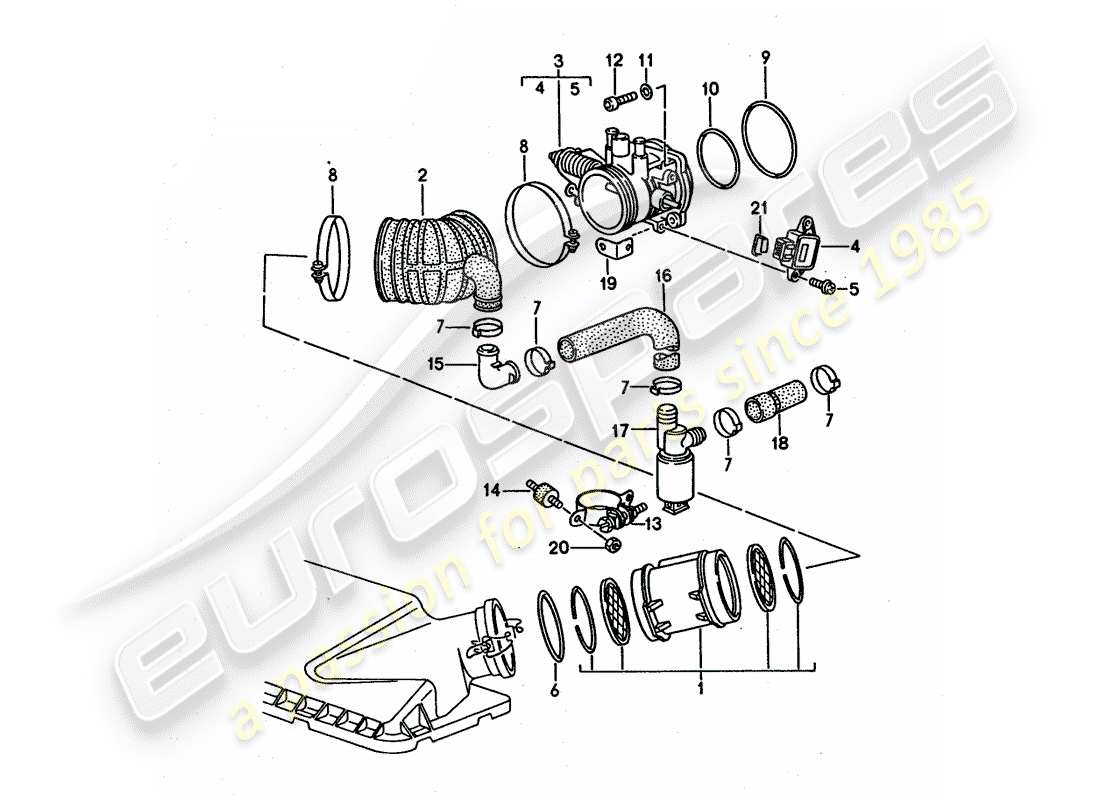 porsche 1994 (968) lh-jetronic - 1 diagrama de piezas