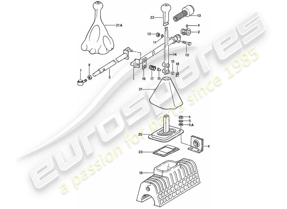 porsche 1983 (928) mecanismo de cambio - caja de cambios manual diagrama de piezas