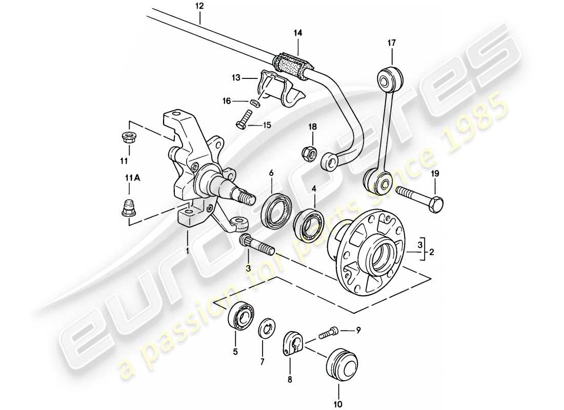 porsche 1986 (928) muñón de dirección - estabilizador - eje delantero - f >> 92-gs860 999 - lubricantes - d >> - mj 1985 diagrama de piezas