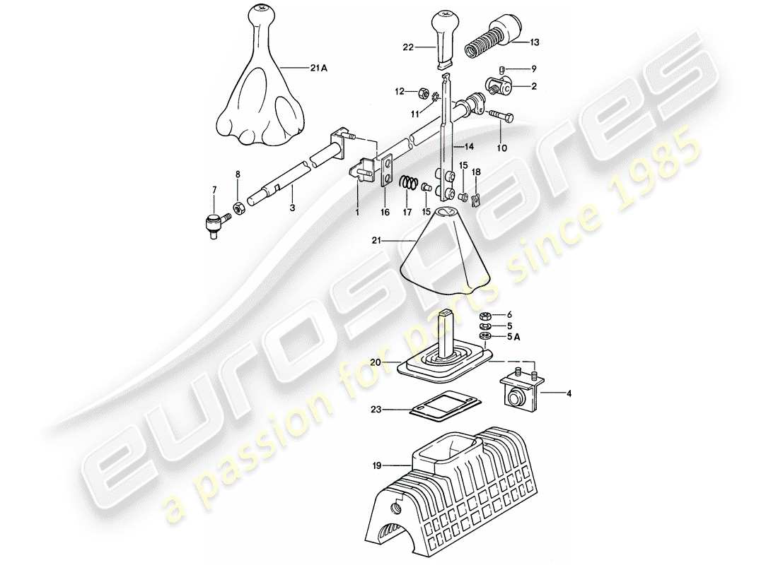 porsche 1981 (928) mecanismo de cambio - caja de cambios manual diagrama de piezas