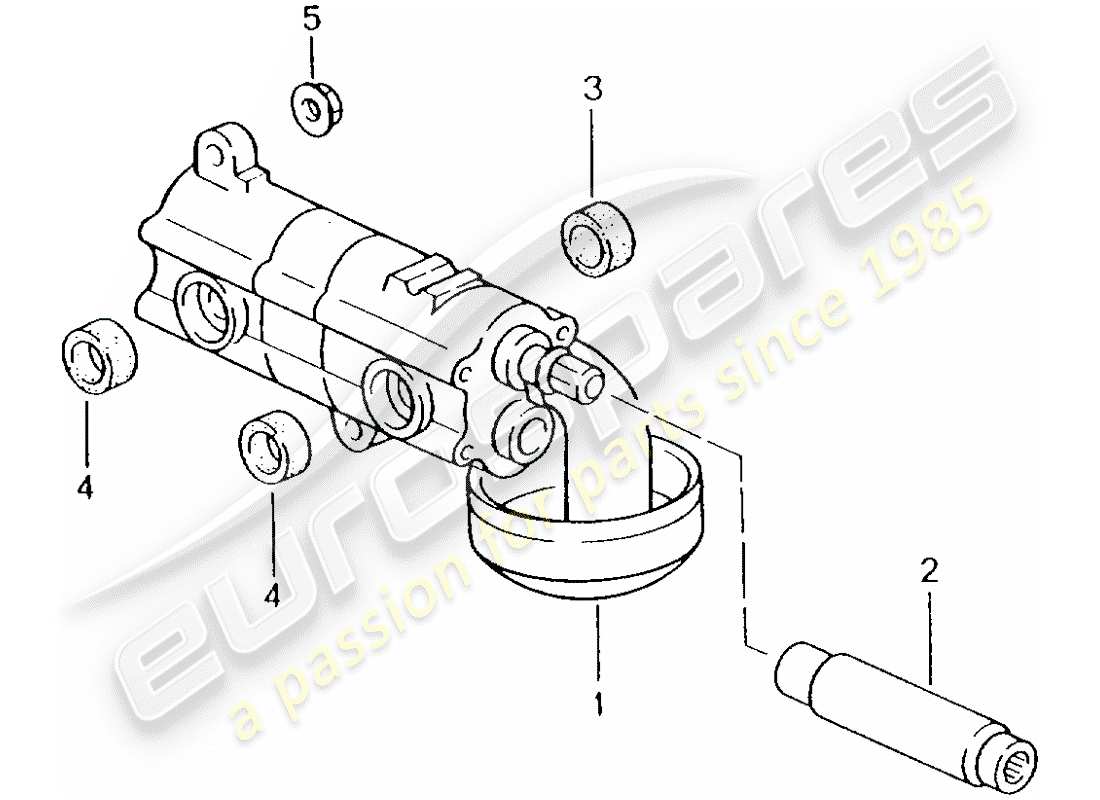 porsche 2001 (996 turbo / gt2) diagrama de piezas de la bomba de aceite