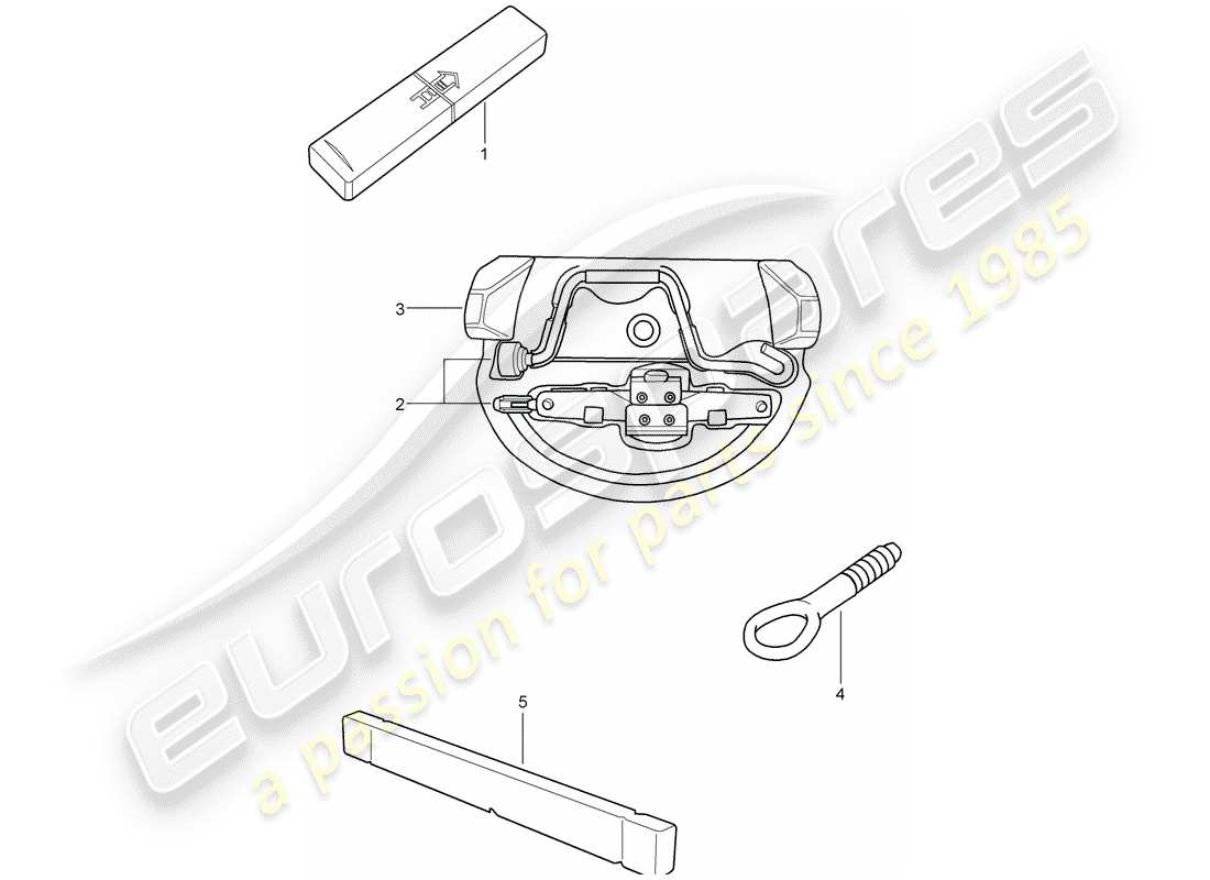 porsche 2013 (997-2 turbo / gt2 rs) diagrama de piezas de la herramienta